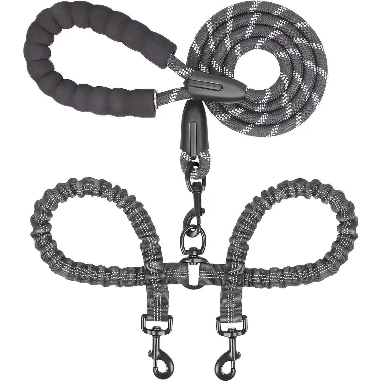 DualGuard™ | Heavy Duty Dog Leash with Shock Absorbing Bungee