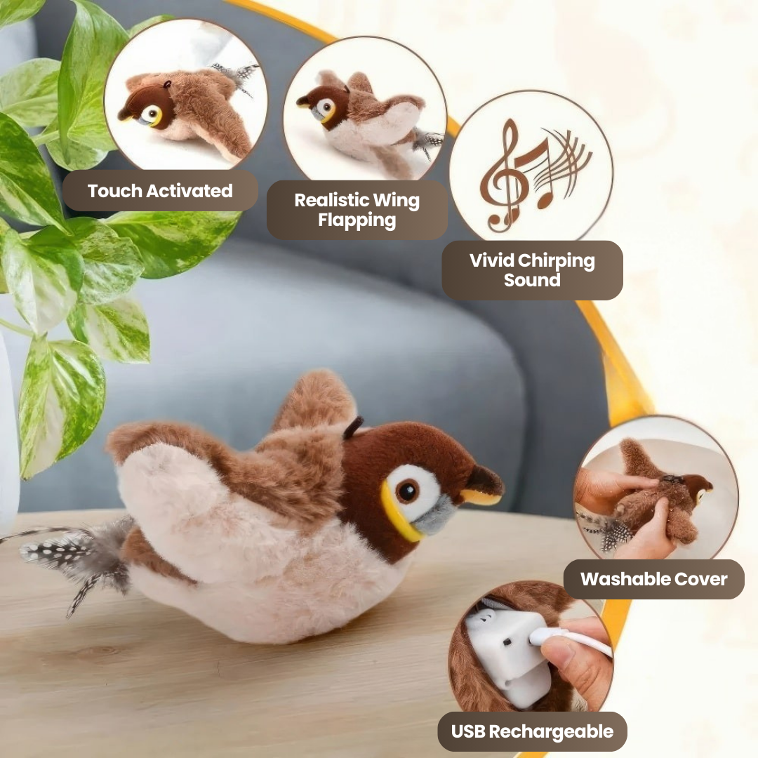 FlappyChase | Realistic Bird Simulation Toy for Cats