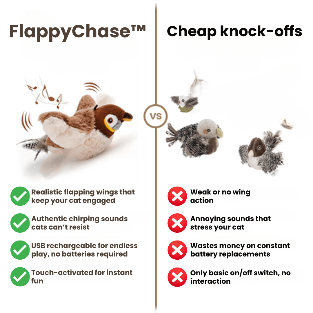 FlappyChase | Realistic Bird Simulation Toy for Cats